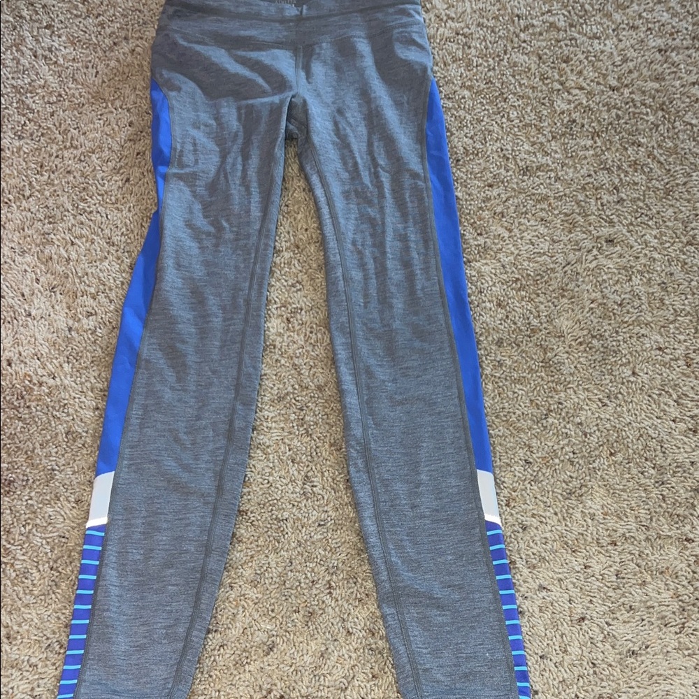 Athleta Kids Gray and Blue Leggings